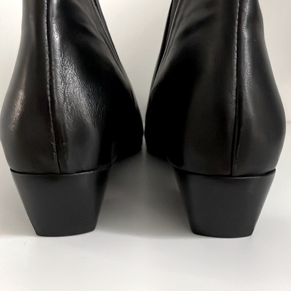 Black Leather Ankle Boots 8.5 - Picture 4 of 9
